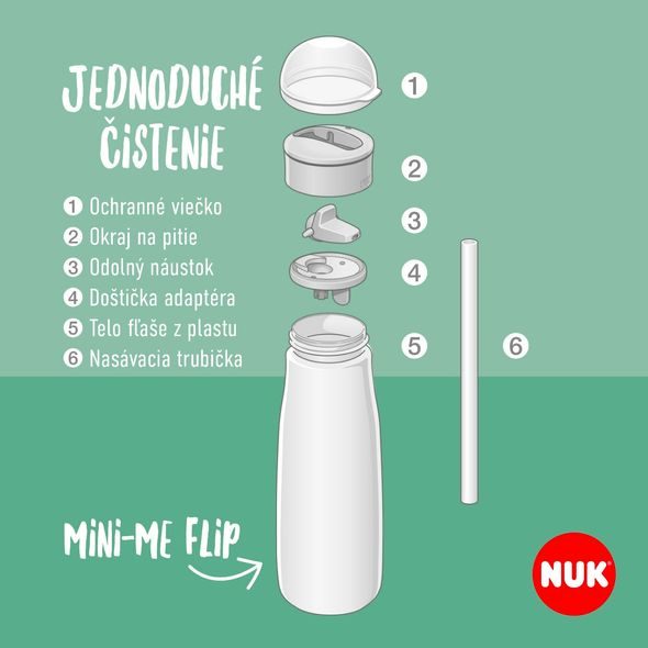 NUK LÁHEV MINI-ME PP FLIP 450 ML (12+ M.) - KOJENECKÉ LAHVE - KRMENÍ