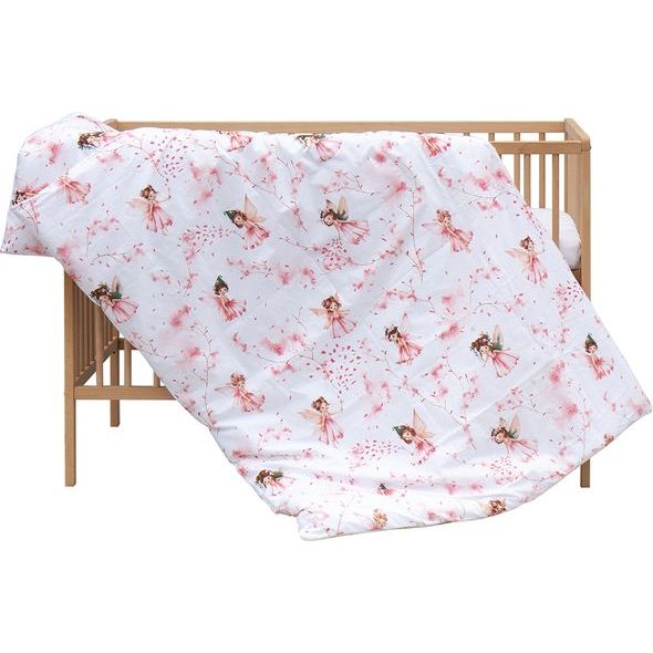 SCARLETT DĚTSKÁ POSTÝLKA S KOMPLETNÍ VÝBAVOU VÍLA 120 X 60 CM RŮŽOVÁ - DŘEVĚNÉ POSTÝLKY - SPINKÁNÍ