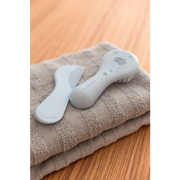 SUAVINEX SET HŘEBÍNEK/KARTÁČEK DREAMS MODRÝ - HŘEBÍNKY A KARTÁČKY - KOUPÁNÍ A ZDRAVÍ