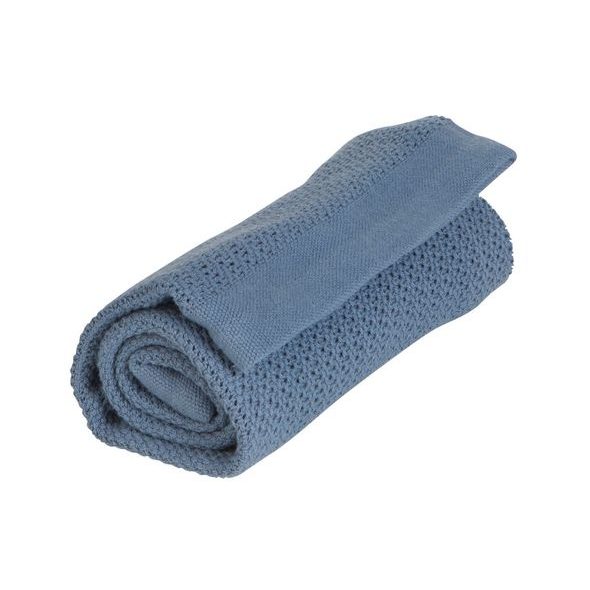 VINTER & BLOOM DEKA SOFT GRID ORGANIC DENIM BLUE - DĚTSKÉ DEKY PRO MIMINKA - SPINKÁNÍ