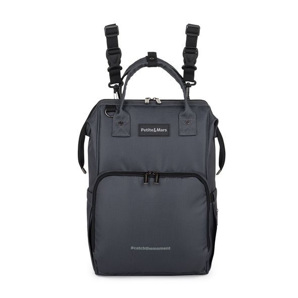 PETITE&MARS BATOH PŘEBALOVACÍ NA KOČÁREK JACK - SÉRIE CATCHTHEMOMENT ULTIMATE GREY - PŘEBALOVACÍ BATOHY - KOČÁRKY A PŘÍSLUŠENSTVÍ