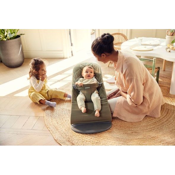 BABYBJÖRN LEHÁTKO BLISS DARK GREEN WOVEN PETAL - LEHÁTKA A HOUPADLA - SPINKÁNÍ