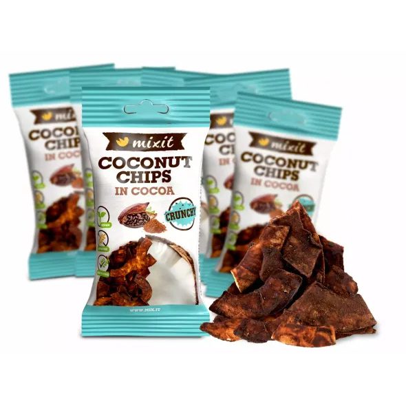MIXIT KOKOSOVÉ CHIPSY DO KAPSY - KAKAO (1 KS) - SLADKÉ ZOBÁNÍ - PRO MAMINKY