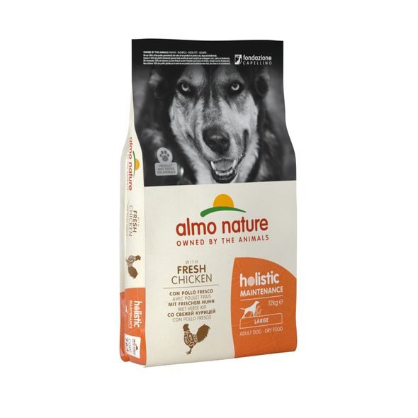 ALMO NATURE HOLISTIC MAINTENANCE L - KUŘE A RÝŽE 12KG - GRANULE PRO PSY - CHOVATELSKÉ POTŘEBY MALVÍKZOO