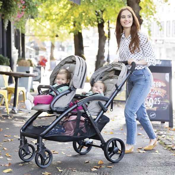 JOIE EVALITE DUO GREY FLANNEL - KOČÁRKY PRO SOUROZENCE - KOČÁRKY A PŘÍSLUŠENSTVÍ