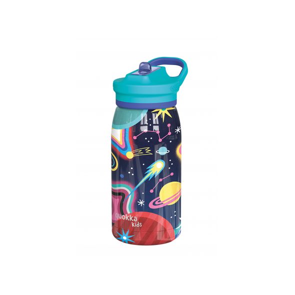 QUOKKA NEREZOVÁ TERMOLÁHEV S PÍTKEM POP KIDS SPACE 445 ML - SPORTOVNÍ LAHVE - KRMENÍ
