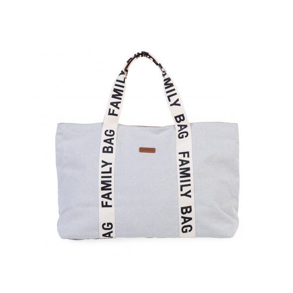 CHILDHOME CESTOVNÍ TAŠKA FAMILY BAG CANVAS OFF WHITE - PŘEBALOVACÍ TAŠKY - KOČÁRKY A PŘÍSLUŠENSTVÍ