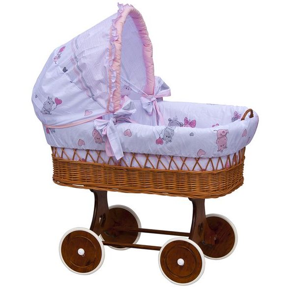 SCARLETT BOUDIČKA K PROUTĚNÉMU KOŠI PUPIS RŮŽOVÁ - KOŠÍKY A KOLÉBKY - SPINKÁNÍ