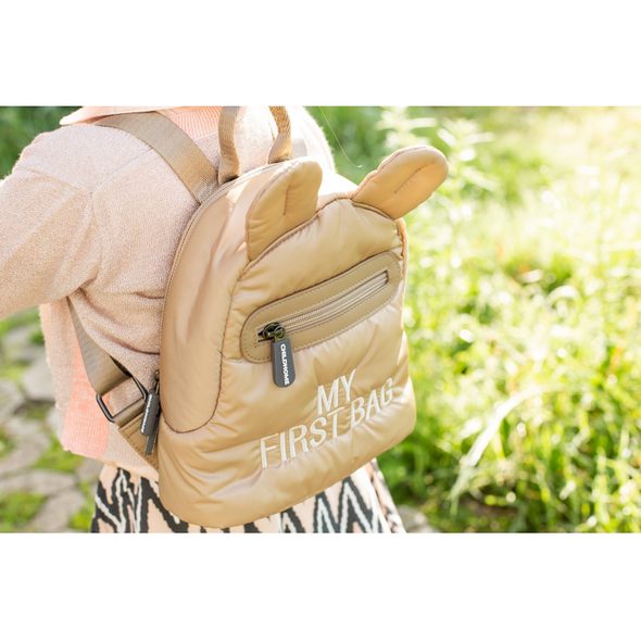 CHILDHOME DĚTSKÝ BATOH MY FIRST BAG PUFFERED BEIGE - BATOHY A TAŠKY - PRO DĚTI