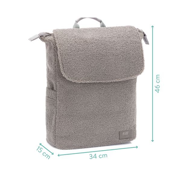 FILLIKID BATOH NA PLENY TEDDY STONE GREY - PŘEBALOVACÍ BATOHY - KOČÁRKY A PŘÍSLUŠENSTVÍ