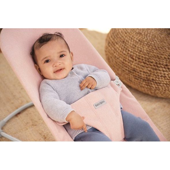 BABYBJORN BABYBJORN LEHÁTKO BLISS WOVEN LIGHT PINK MÉLANGE - LEHÁTKA A HOUPADLA - SPINKÁNÍ