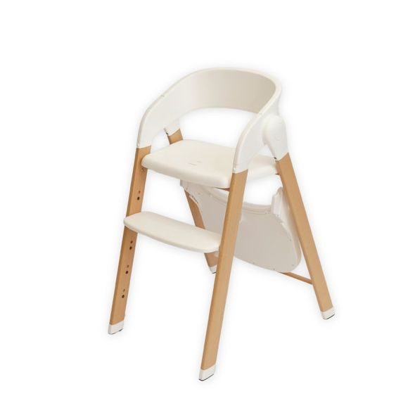 BO JUNGLE JÍDELNÍ ŽIDLIČKA GROW WITH ME PURE WHITE - JÍDELNÍ ŽIDLIČKY DŘEVĚNÉ - KRMENÍ