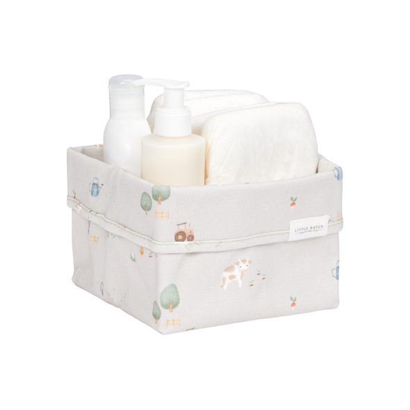 LITTLE DUTCH KOŠÍK TEXTILNÍ MALÝ FARMA - ORGANIZÉRY NA PŘEBALOVACÍ PULT - PŘEBALOVÁNÍ