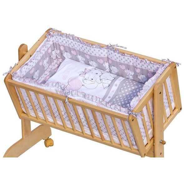 SCARLETT SOUPRAVA DO KOLÉBKY GUSTO RŮŽOVÁ - POVLEČENÍ DO POSTÝLKY - SPINKÁNÍ