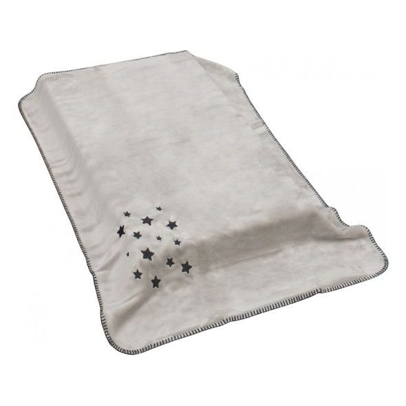 ŠPANĚLSKÁ DEKA ECO 11227 - ŠEDÁ, 110 X 140 CM - DĚTSKÉ DEKY PRO MIMINKA - SPINKÁNÍ