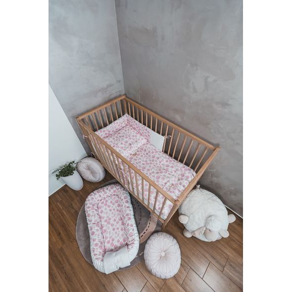 ENIE BABY MANTINEL SATINE PINK LEAVES - MANTINELY - SPINKÁNÍ