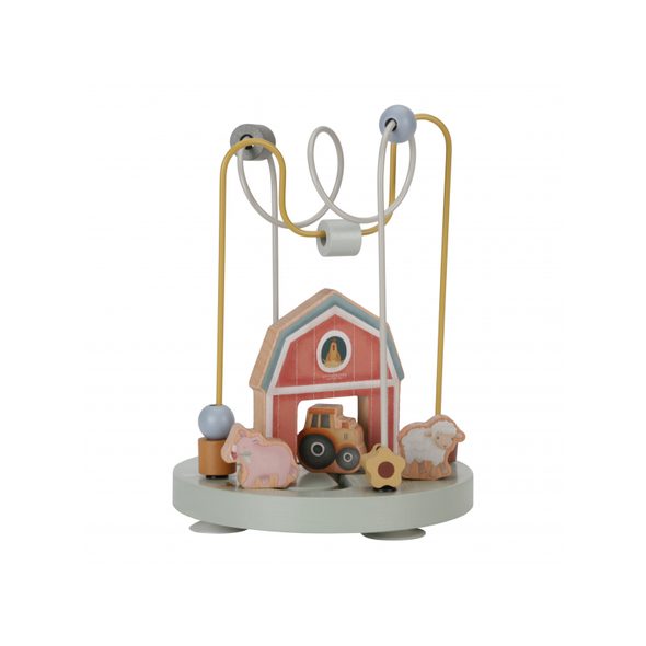 LITTLE DUTCH MOTORICKÝ LABYRINT DŘEVĚNÝ FARMA - DŘEVĚNÉ HRAČKY - PRO DĚTI