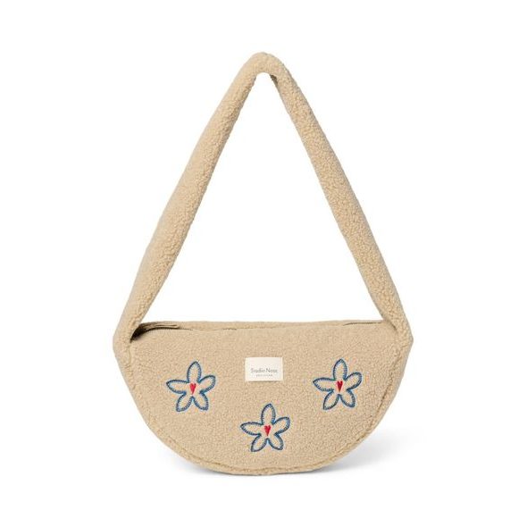 STUDIO NOOS TEDDY MINI CROSS BODY KABELKA ECRU FLOWER HEART - ORGANIZÉRY A KOŠÍKY - KOČÁRKY A PŘÍSLUŠENSTVÍ