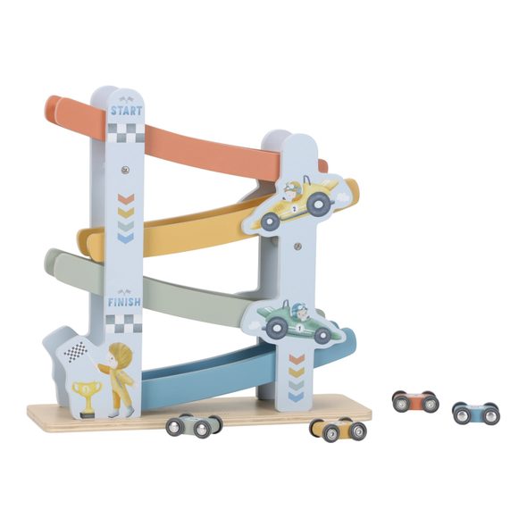 LITTLE DUTCH ZÁVODNÍ DRÁHA S AUTÍČKY DŘEVĚNÁ BLUE - LITTLE DUTCH - PRO DĚTI