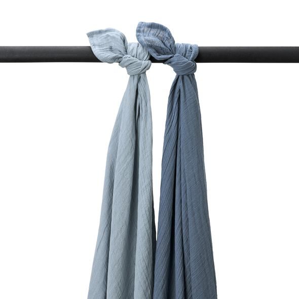 MEYCO MUŠELÍNOVÉ PLENY 2-BALENÍ JEANS BLUE/INDIGO - LÁTKOVÉ PLENY ALL IN ONE - PŘEBALOVÁNÍ