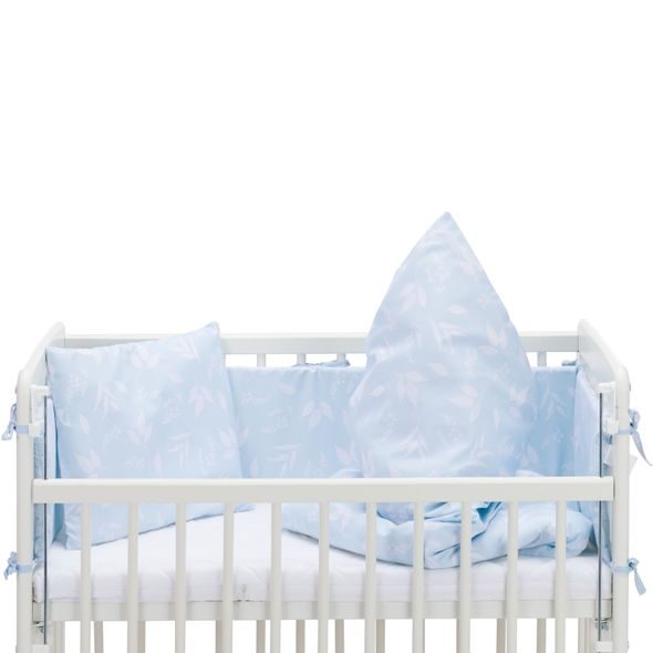 FILLIKID LOŽNÍ SOUPRAVA LUXE LEAVES LIGHT BLUE + MATRACE - MANTINELY - SPINKÁNÍ