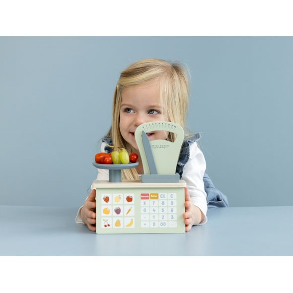 LITTLE DUTCH KUCHYŇSKÁ VÁHA DŘEVĚNÁ - JAKO MAMINKA - PRO DĚTI