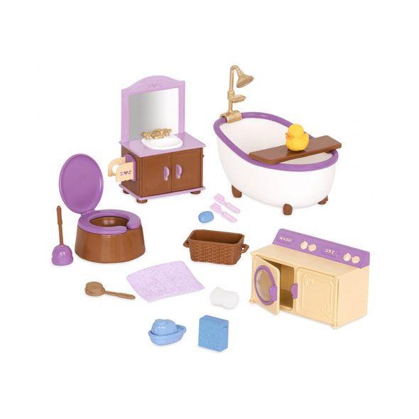 LI'L WOODZEEZ SADA NÁBYTKU DO KOUPELNY - DOPLŇKY PRO FIGURKY - PRO DĚTI