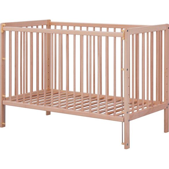 SCARLETT DĚTSKÁ POSTÝLKA SCARLETT FIRA - ECO PŘÍRODNÍ (BUK) - STAHOVACÍ BOČNICE - 120 X 60 CM - DŘEVĚNÉ POSTÝLKY - SPINKÁNÍ