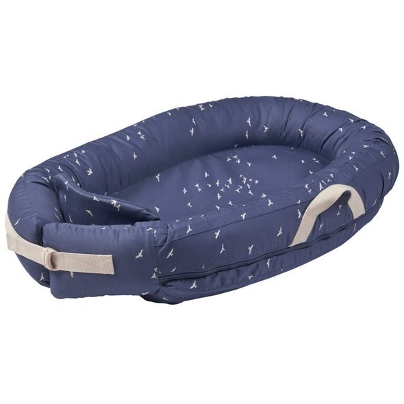 VOKSI® BABY NEST PREMIUM POPPY BLUE FLYING - HNÍZDEČKA - SPINKÁNÍ