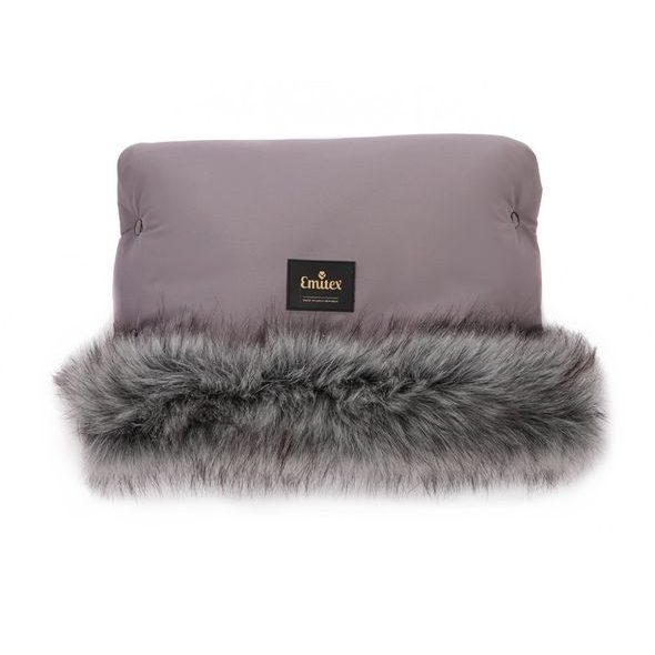 EMITEX RUKÁVNÍK LUXURY SOFT DARK GREY - RUKÁVNÍKY NA KOČÁREK - KOČÁRKY A PŘÍSLUŠENSTVÍ