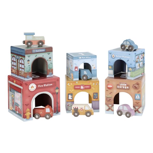 LITTLE DUTCH KOSTKY STOHOVACÍ S AUTÍČKY - LITTLE DUTCH - PRO DĚTI