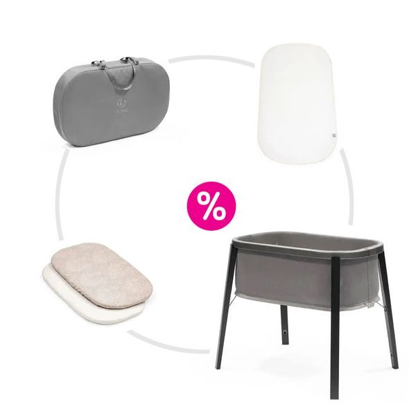 STOKKE® SNOOZI™ + ZDARMA TAŠKA + PROSTĚRADLO + CHRÁNIČ MATRACE - CESTOVNÍ POSTÝLKY - SPINKÁNÍ