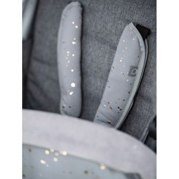 PINKIE DEKA SE STAHOVÁNÍM SHINE GOLD GREY - DĚTSKÉ DEKY PRO MIMINKA - SPINKÁNÍ