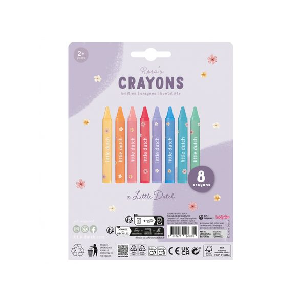 LITTLE DUTCH VOSKOVKY 8 KS ROSA - LITTLE DUTCH - PRO DĚTI