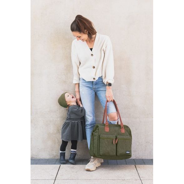 FILLIKID TAŠKA NA PLENY OXFORD DARKGREEN MELANGE - PŘEBALOVACÍ TAŠKY - KOČÁRKY A PŘÍSLUŠENSTVÍ