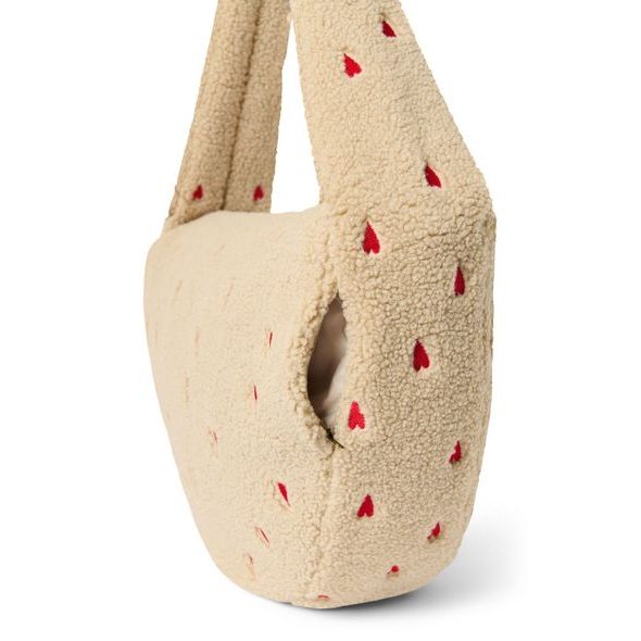 STUDIO NOOS TEDDY CROSS BODY BAG ECRU HEARTS - DOPLŇKY - PRO MAMINKY