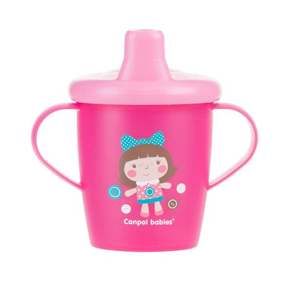 CANPOL BABIES NEVYLÉVACÍ HRNÍČEK TOYS 250 ML RŮŽOVÝ - DĚTSKÉ HRNEČKY - KRMENÍ