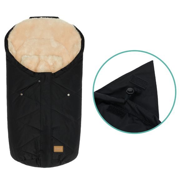 FILLIKID FUSAK ZIMNÍ VEGAN STYLE BLACK - FUSAKY DO KOČÁRKU - KOČÁRKY A PŘÍSLUŠENSTVÍ