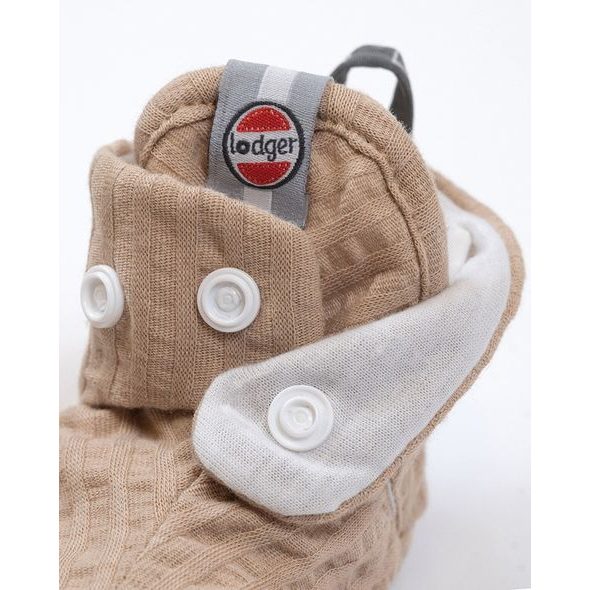 LODGER SLIPPER SEERSUCKER BEIGE 6 - 12 MĚSÍCŮ - BOTIČKY - PRO DĚTI