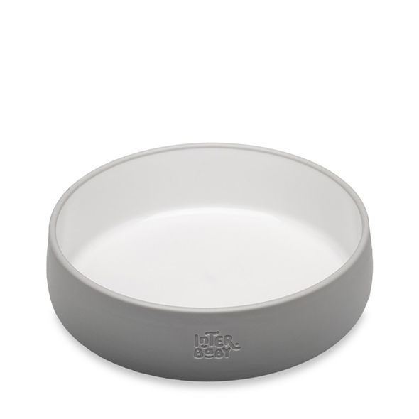 INTERBABY JÍDELNÍ SET SILIKONOVÝ - ŠEDÝ - MISKY, TALÍŘKY A PODLOŽKY - KRMENÍ