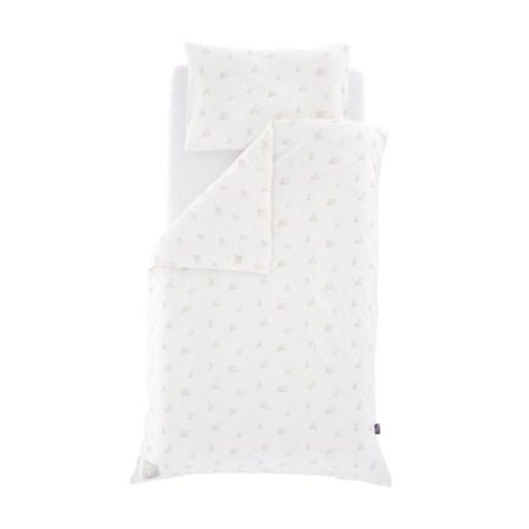 TRÄUMELAND POVLEČENÍ JERSEY 100/135 + 40/60 HOPHOP BUNNY BEIGE - POVLEČENÍ DO POSTÝLKY - SPINKÁNÍ