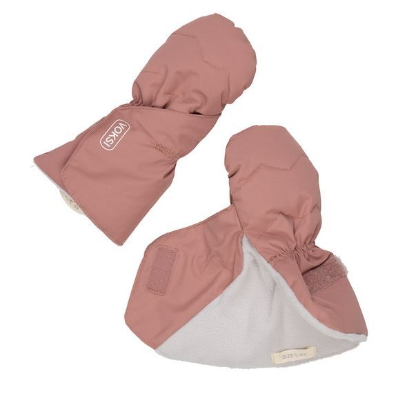 VOKSI DĚTSKÉ RUKAVICE BLUSH PINK / LIGHT GREY 0-1R - RUKAVIČKY, ŠÁTKY, NÁKRČNÍKY - PRO DĚTI