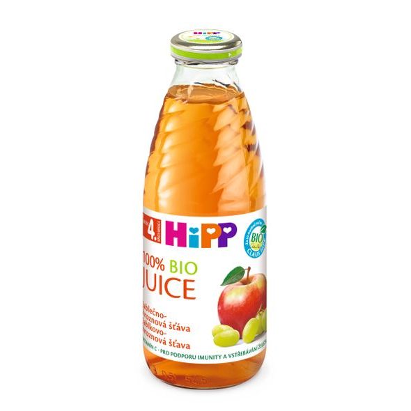 HIPP BIO JABLEČNO-HROZNOVÁ ŠŤÁVA 500ML - NÁPOJE - KRMENÍ