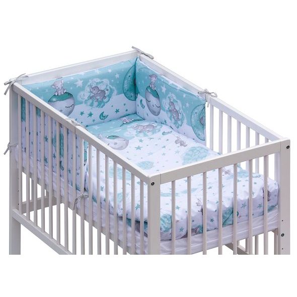 SCARLETT POSTÝLKA 120X60CM S KOMPLETNÍ VÝBAVOU LUCY TYRKYSOVÁ - DŘEVĚNÉ POSTÝLKY - SPINKÁNÍ