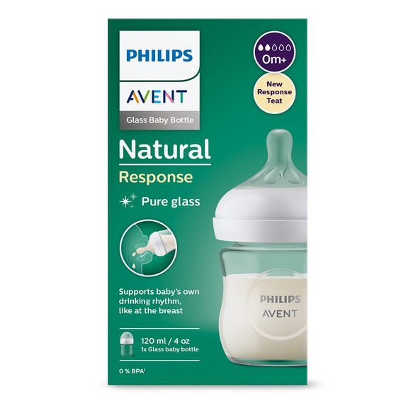 PHILIPS AVENT LÁHEV NATURAL RESPONSE SKLENĚNÁ 120 ML, 0M+ - KOJENECKÉ LAHVE - KRMENÍ