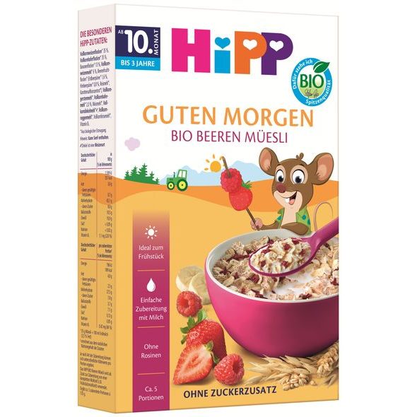 HIPP BIO MÜSLI S OVOCEM ZE ZAHRÁDKY 200 G - CEREÁLIE - KRMENÍ