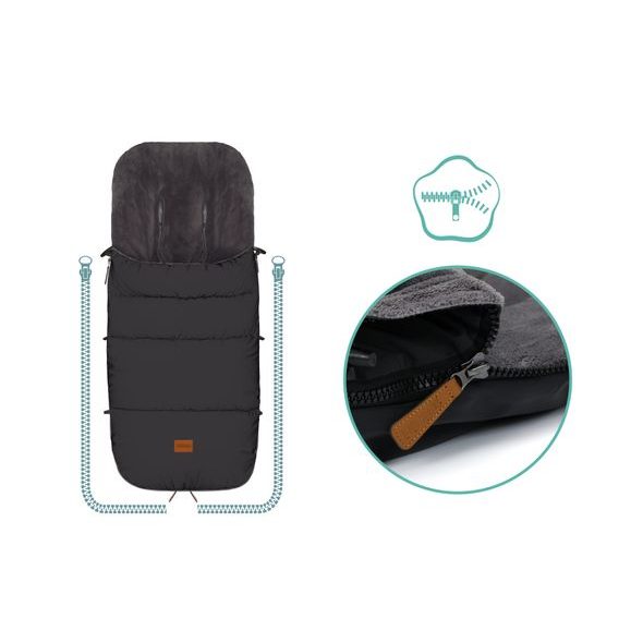 FILLIKID FUSAK ZIMNÍ KINLEY REFLECT BLACK - FUSAKY DO KOČÁRKU - KOČÁRKY A PŘÍSLUŠENSTVÍ