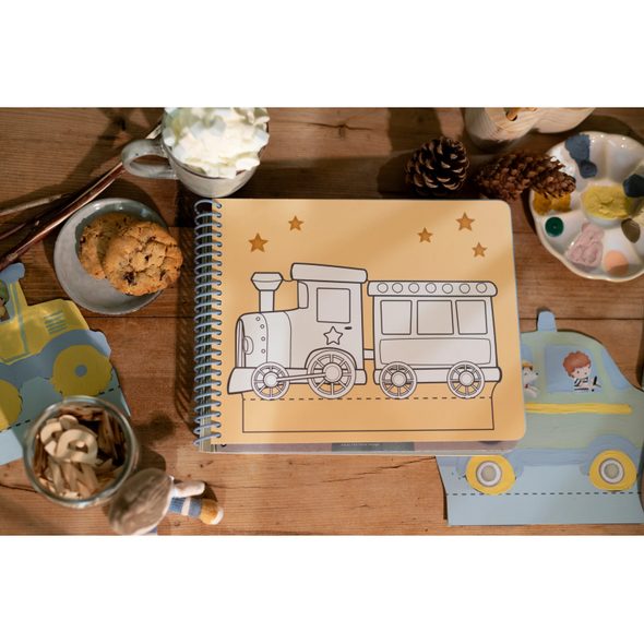 LITTLE DUTCH KNIHA S VYSTŘIHOVACÍMI AUTY JIM - VÝTVARNÉ POMŮCKY A HRAČKY - PRO DĚTI