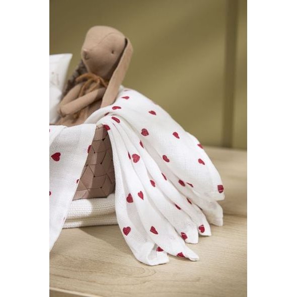 MEYCO PLENY 2-BALENÍ SWEET HEART - LÁTKOVÉ PLENY SKLÁDANÉ - PŘEBALOVÁNÍ