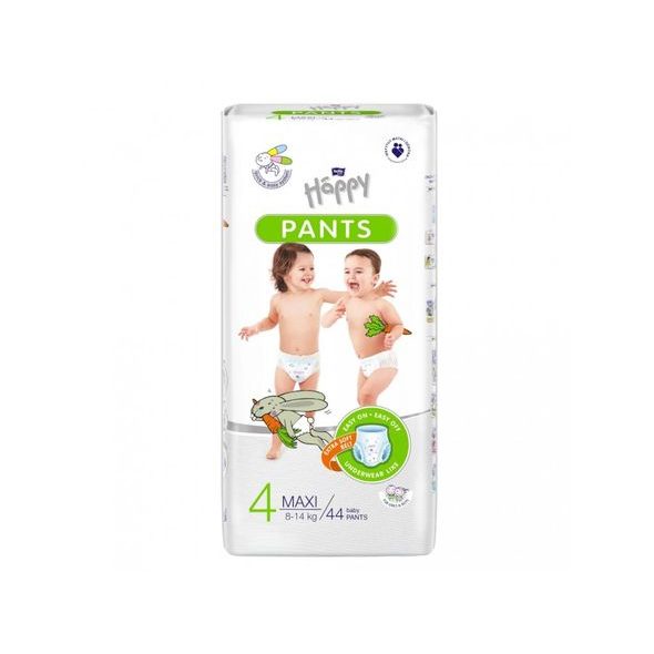 BELLA BABY HAPPY PANTS 4 MAXI 8-14KG 44KS - PLIENKOVÉ NOHAVIČKY - VŠETKO NA PREBAĽOVANIE